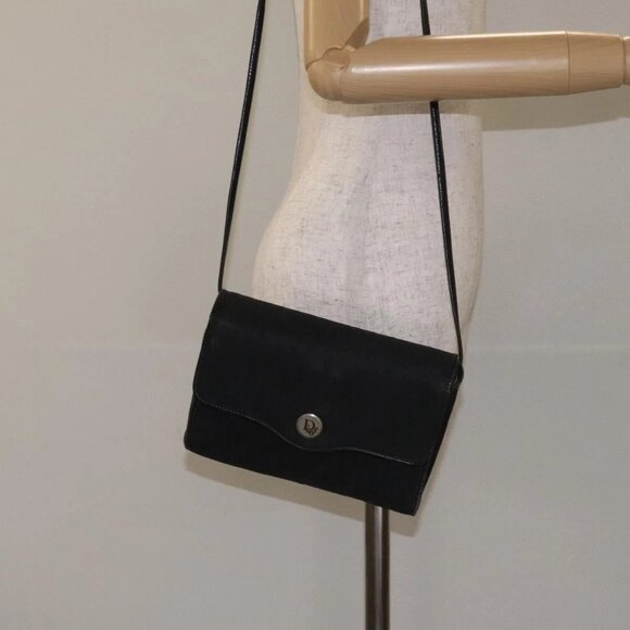 Christian Dior Trotter Canvas Shoulder Bag Black Auth BA3304 - Picture 3 of 16